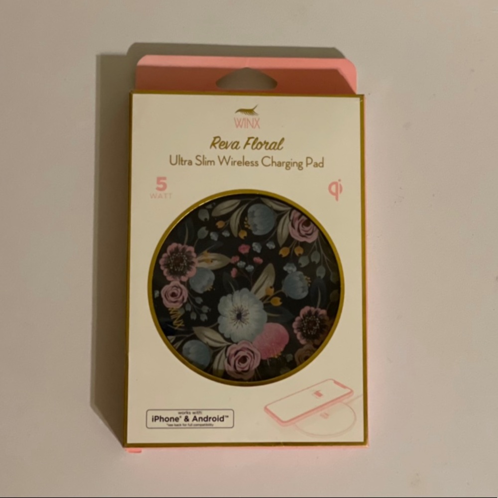 Winx Floral Wireless Charging Pad NEW NIB